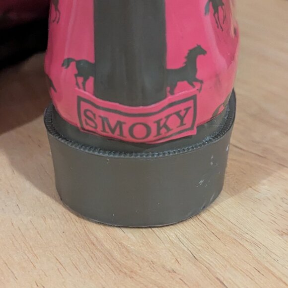 Smokey Mountain Rubber Muck Rain Boots -Pink Horse- Women's Size 5 - Picture 6 of 6
